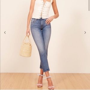 Reformation Julia High Cigarette crop Jeans 23